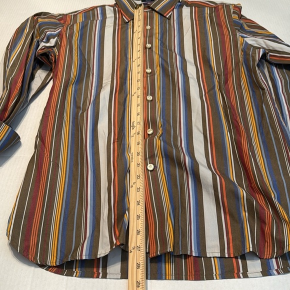 NWT GAP Men's Multicolor Striped Long Sleeve Button Down Shirt Size M 15-15 1/2 - Picture 3 of 10